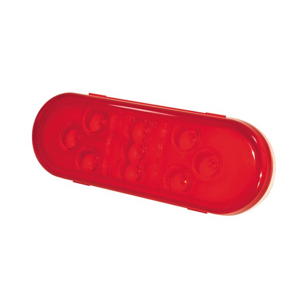 Stop/Turn/Tail Light,Oval,Red,6-1/2" L