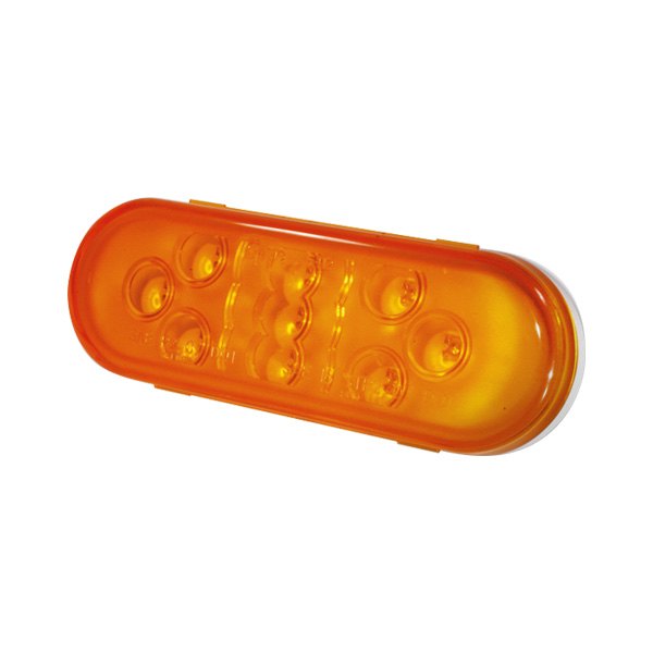 Stop/Turn/Tail Light,Oval,Yellow,6-1/2"L