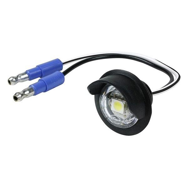 MicroNova Multi-Volt LED License Light, 9-32V, Clear Lens, Black Housing,
