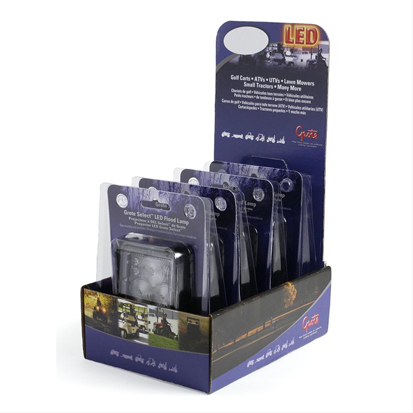 64H01-1 2.8 in. 7.7 watt Square Flood Beam LED Light, Black