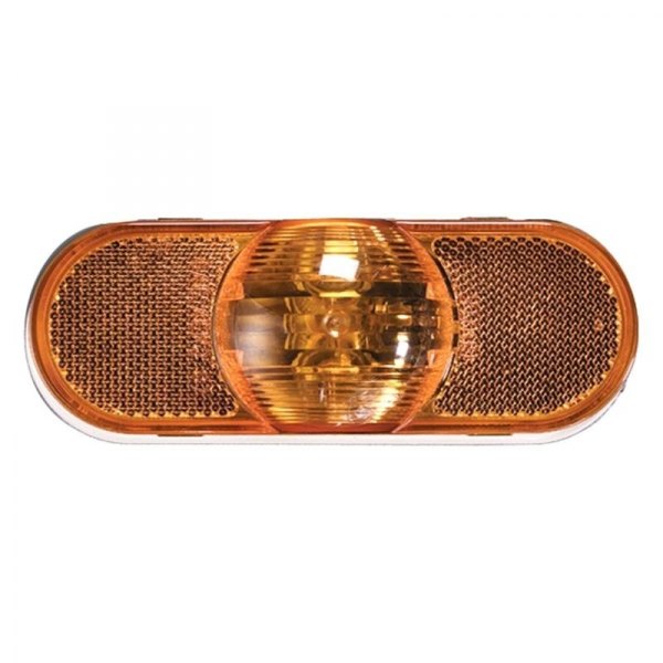 Stop/Turn/Tail Light,Oval,Amber,6-1/2" L