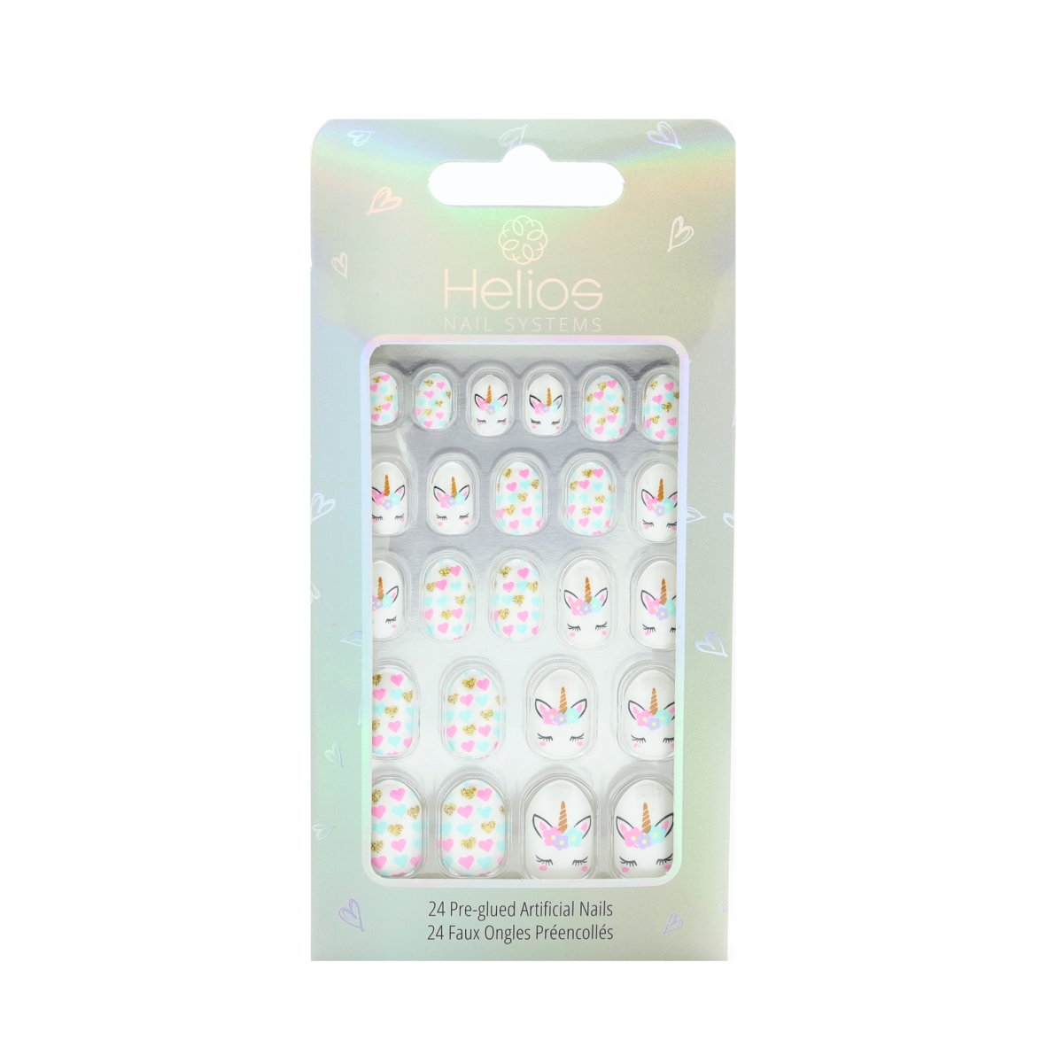 Kids Artificial Nails, Heart Unicorn