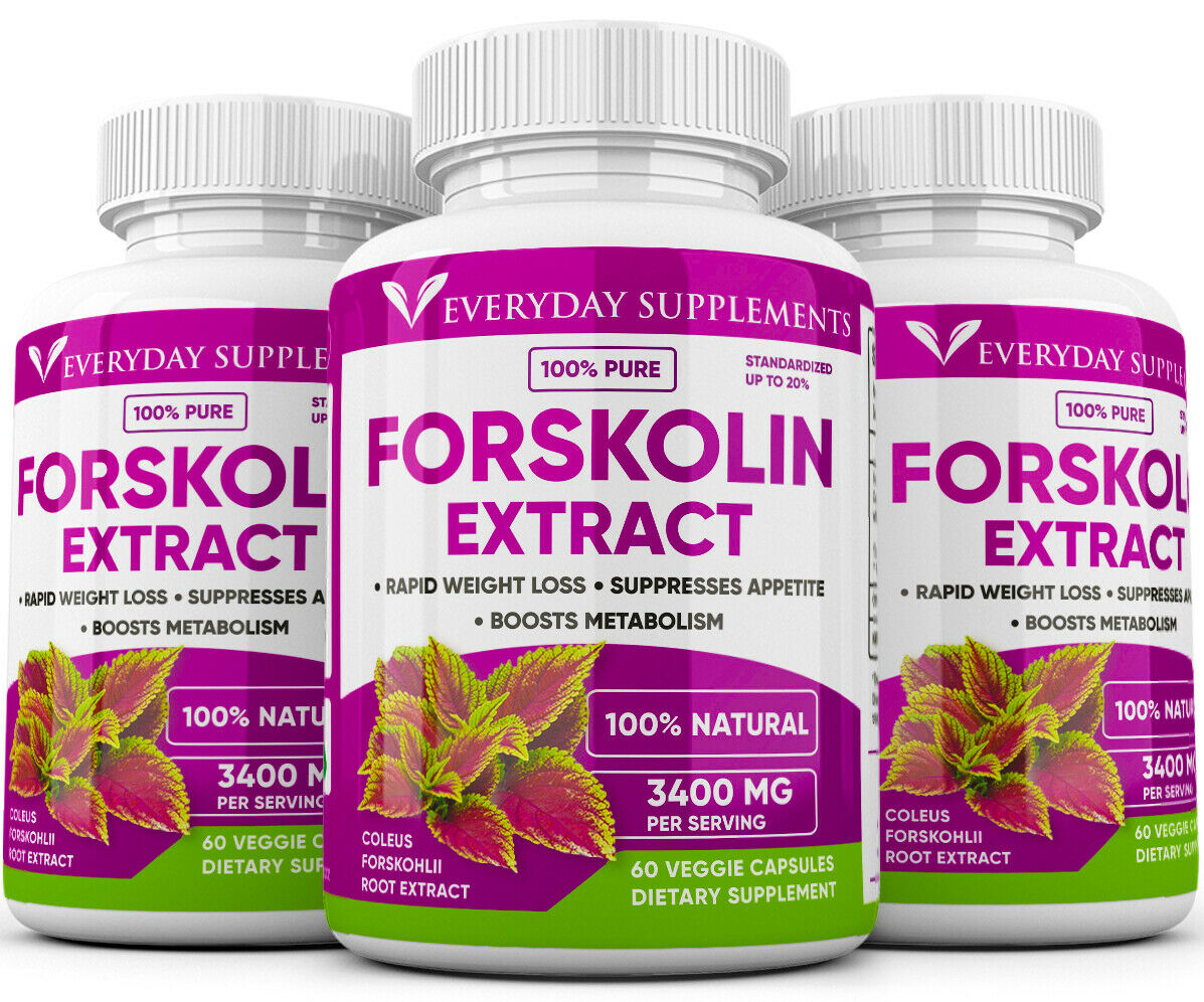 Picture of Forskolin FOSK 3400 mg Maximum Rapid Pure Results Extract Strength Tablet, Pack of 3