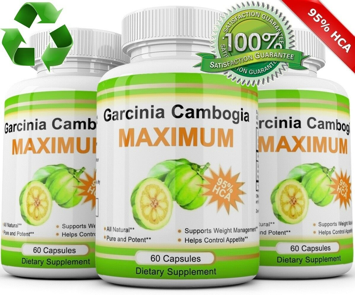 Picture of Garcinia GCG3 3000 mg 95 percent Hca Daily Weight Loss Diet Fat Burner Pills, Pack of 3