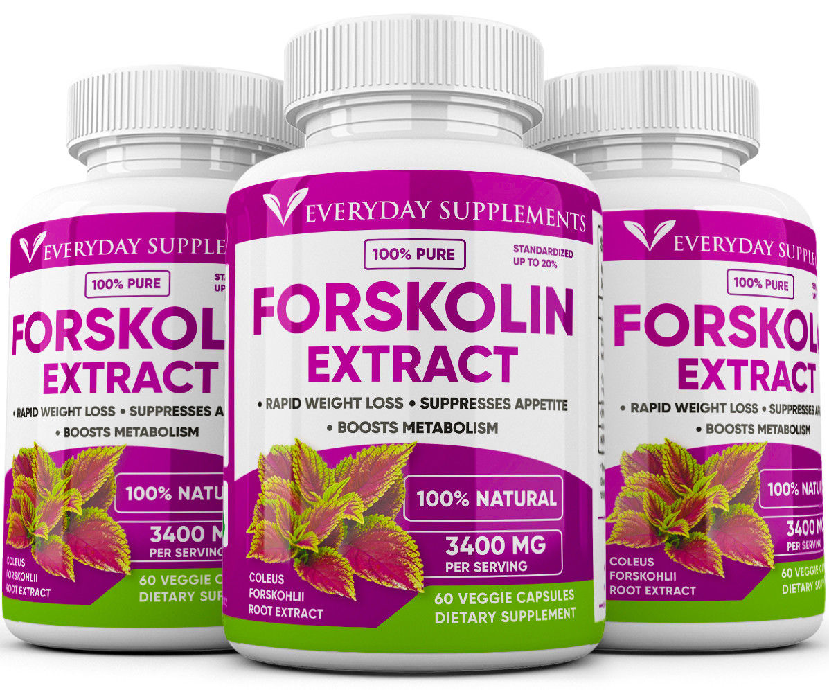 Picture of Forskolin F3 3200 mg Maximum Rapid Results Extract Strength Tablet, Pack of 3