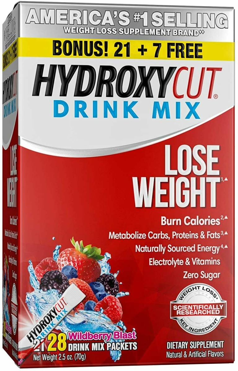 Picture of Hydroxycut HXy24830 2.37 oz Clinical Instant Wildberry Mix Energy Drink, 28 Packet