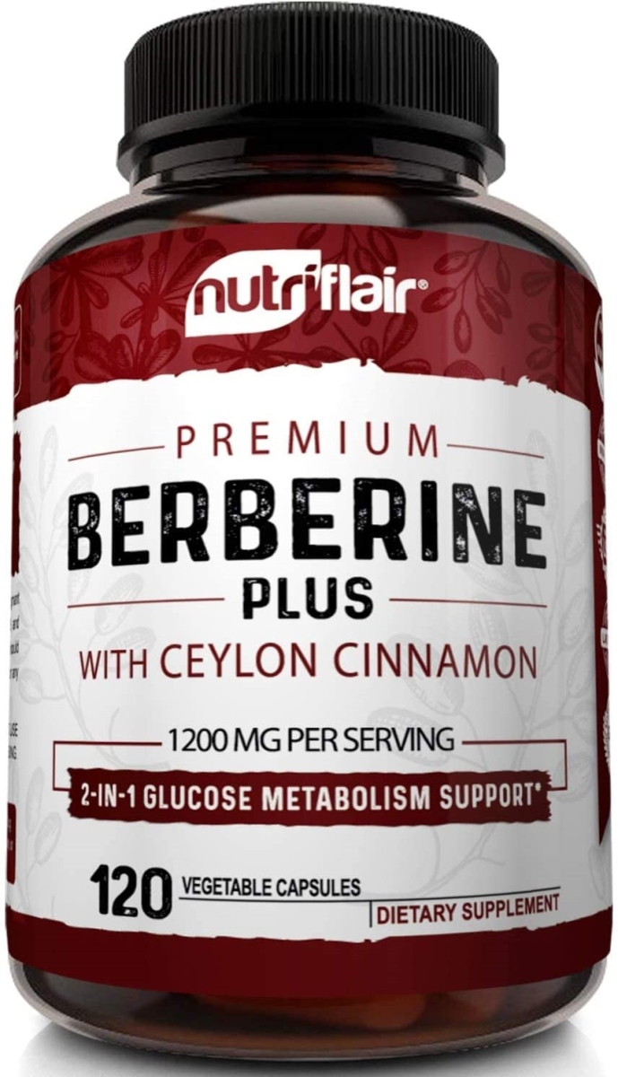 Picture of Neutrogena kett8637 1200 mg Premium Berberine Organic Ceylon Cinnamon HCL 120 Capsules Pills