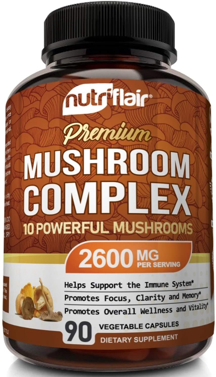 Picture of Mushroom kett8625 2600 mg Complex Supplement Reishi 90 Capsules Pills