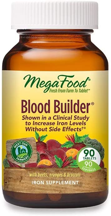 Picture of Megafood 3201547 Blood Builder Iron Multivitamin & Health Red Blood Cells 90 Tablets