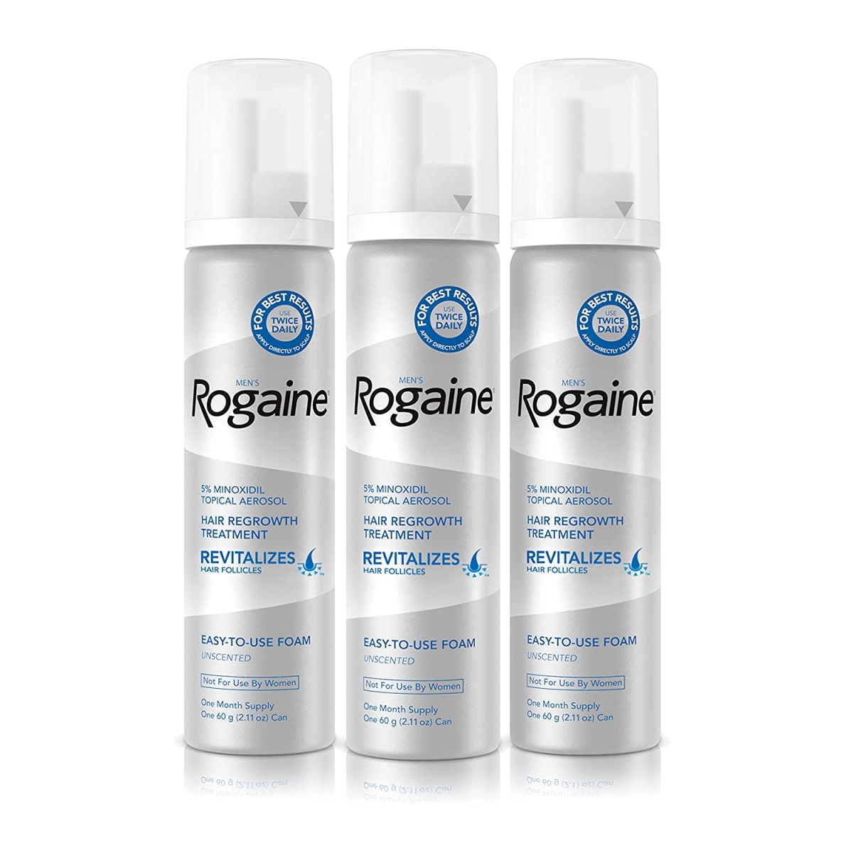 Picture of Rogaine 2164865 360 ml Foam Hair Loss & Regrowth Treatment with One Month Supply&#44; Clear