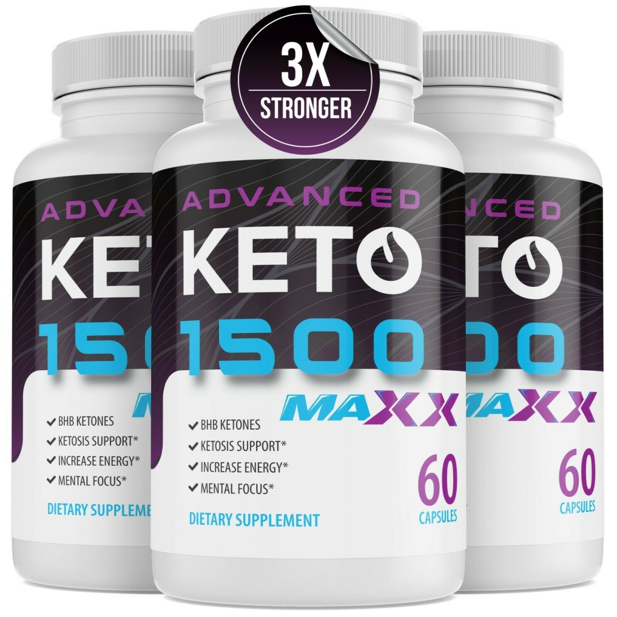 Picture of 3X kett8603 1500 mg Advanced Extra Strength Weight Loss Diet Pills, Pack of 3