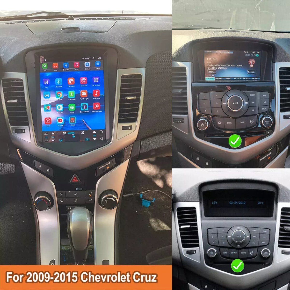 Picture of Cmplte  2009-2015 Chevrolet Cruze 64G Android 13 Apple Carplay Car Gps Stereo Radio