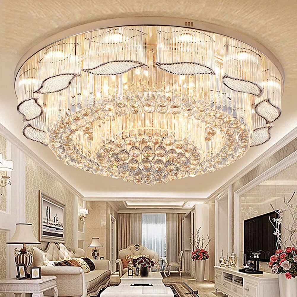 Picture of Art Deco And we US Modern Crystal LED Ceiling Light Chandelier Flush Mount Lamp Lighting Fixture