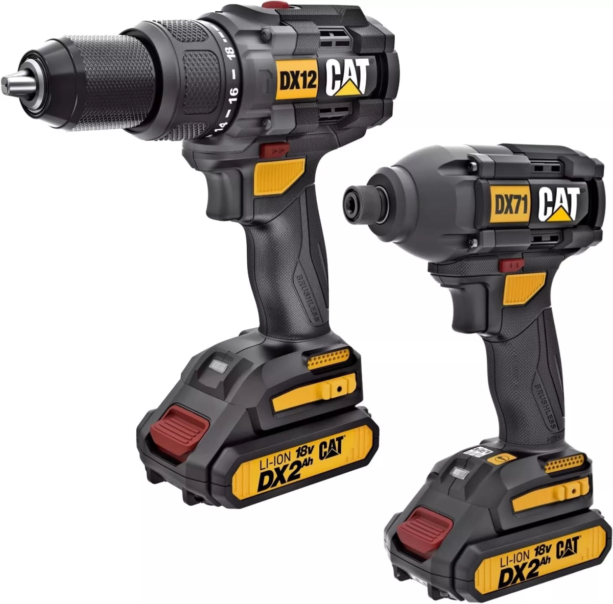 Picture of Caterpillar Cat Umf9rnsf Cat 18V 1 FOR ALL Cordless Hammer Drill & Impact Driver Combo Kit&#44; 2 Batteries