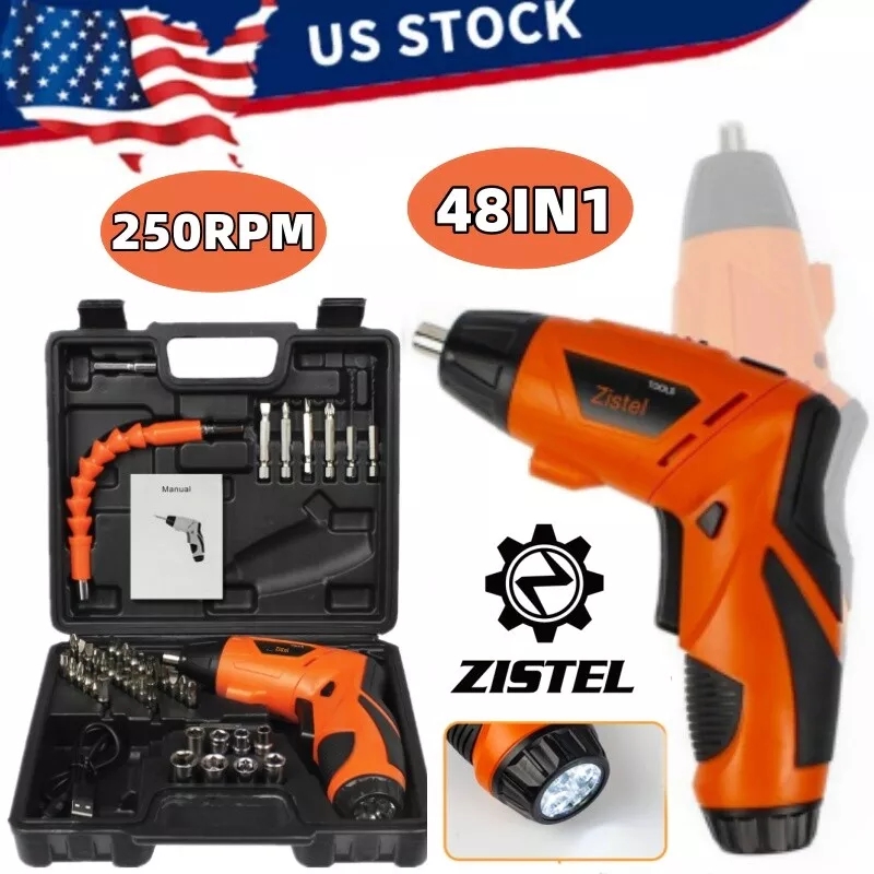 Picture of Zistel Int 48IN1 Cordless Electric Screwdriver Drill Power Tool Kit w/ Rechargeable Battery