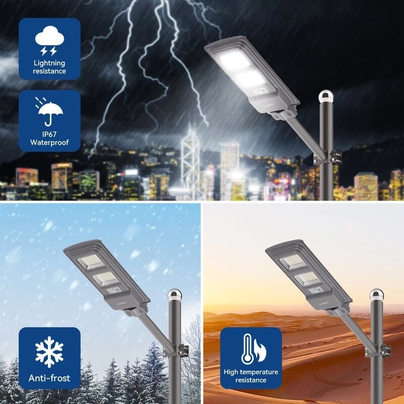 Picture of LANGY Lionbgs LANGY 60W Solar Street Lights 6000 lumens &#44;dusk to dawn light