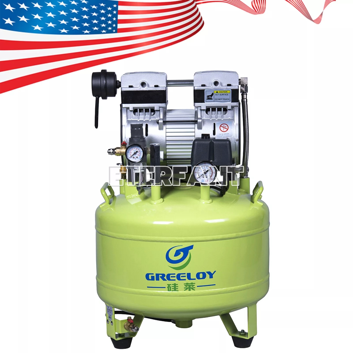 Picture of ETERFANT Haloeh Dental Silent Oil-Free Dental Air Compressor Portable Medical Pump GA-61 24L
