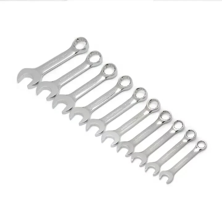 Picture of Carlyle Cariat Carlyle 10 Piece 12 Point Stubby Combination Wrench Set Metric Polished Chrome