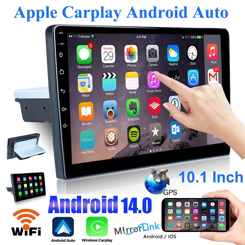Picture of Android 14 10.1 14 10.1 Car Stereo Radio Auto Carplay Android 14 10.1&apos; Double 2Din Touch Screen GPS WIFI