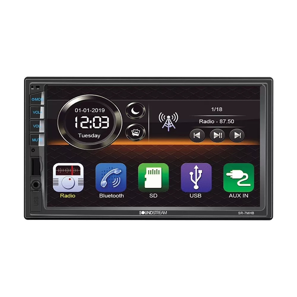 Picture of SOUNDSTREAM SR-7MHB Soundstream Sr-7Mhb&#44; 7&apos; Double Din Car Stereo&#44; Digital Media Player Usb Bt Aux