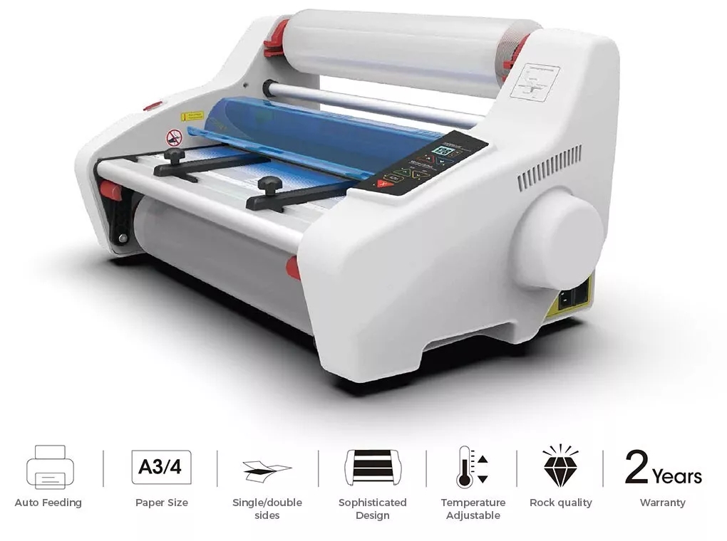 Picture of Thermal 188051 13.8&apos; Laminating Machine Desktop Thermal Roll Laminator for A3/A4 UV DTF Film