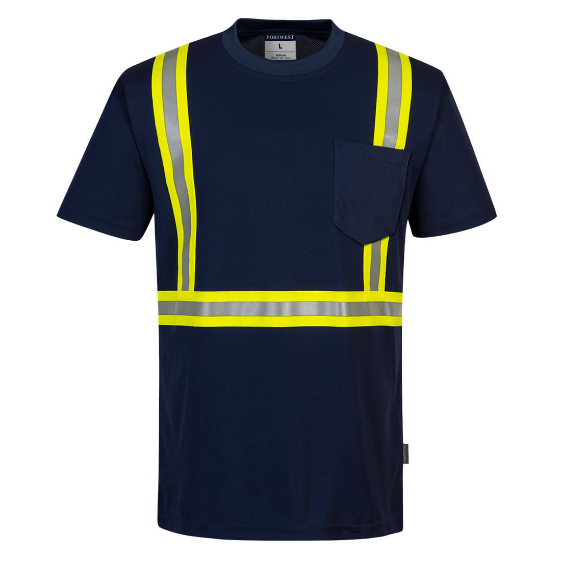 Iona Xtra Enhanced T-Shirt, 100% Polyester, Navy, 4XL