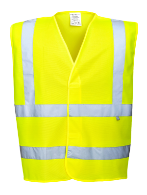 FR75YER4X-5X Hi-Vis FR Treated Vest, Yellow, 4X & 5X