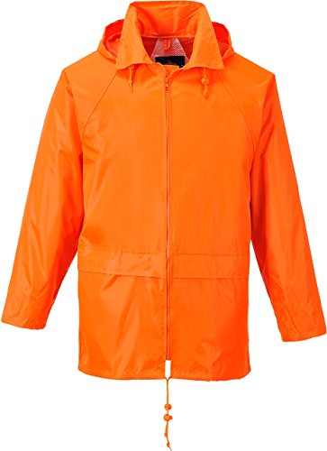 Regular Fit Classic Rain Jacket, XL - Orange
