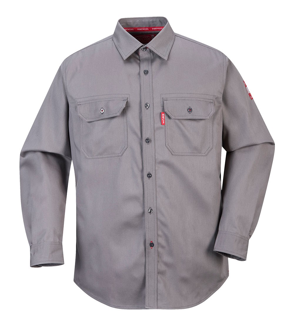 Bizflame 88-12 Flame Resistant Safety Shirt - Grey