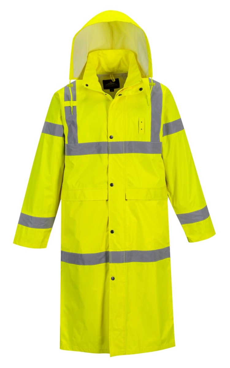 Picture of Portwest UH445YERS Hi Vis Classic Raincoat 48, Yellow - Small
