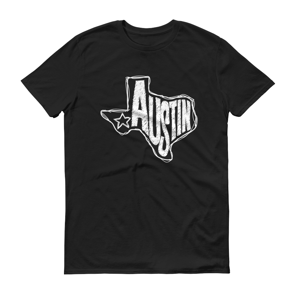 S396BKRM Austin Short-Sleeved T-Shirt, Black - Medium