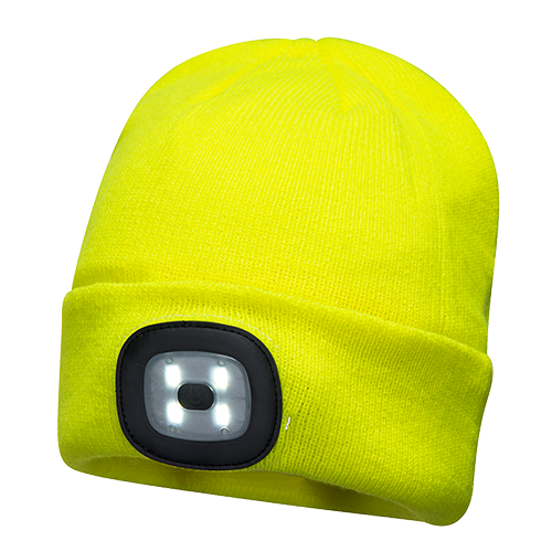 Portwest Yellow Rechargeable LED Beanie - B029YER