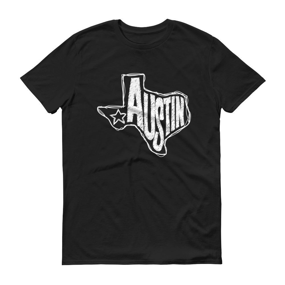 Austin Short-Sleeved T-Shirt, 100% Birdseye Polyester, Black, 6XL