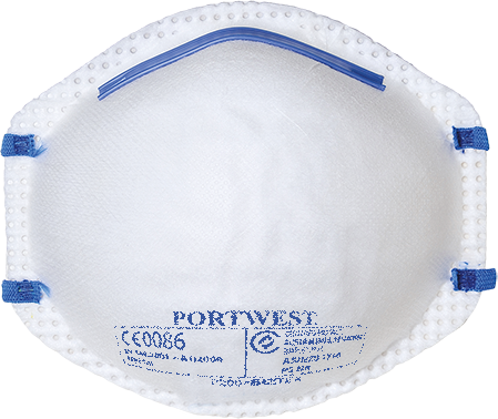 P200WHR P2 Respirator, White - Pack of 20, Regular