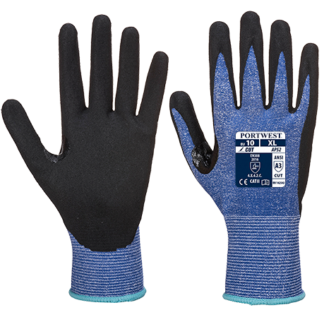 AP52B8RXXL Dexti Cut Ultra Glove, Blue & Black - 2XL, Regular