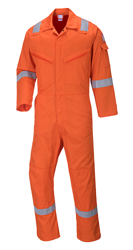 Iona Coverall, 100% Cotton, 5.5 oz.  Enhanced Visibility, Orange, 6XL