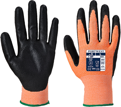 A643AMRS Amber Cut Glove - Nitrile, Amber - Small, Regular