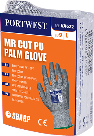 MR Cut PU Palm Glove - Grey - 3XL Regular