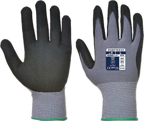 A350BKRS Dermiflex Glove, Black - Small