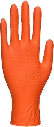 A930ORRM Nitrile HD Disposable Gloves, Orange - Medium - Pack of 100