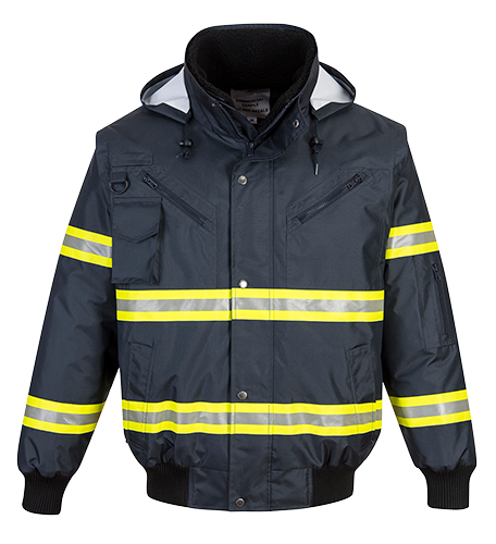 F126NARXL Iona Enhanced Bomber Jacket, Navy - Extra Large