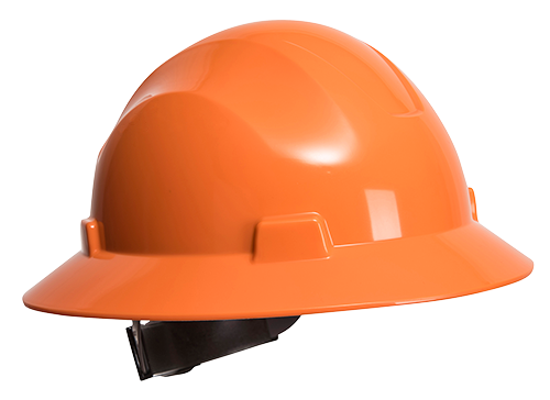 PS56ORR Full Brim Premier Hard Hat, Orange