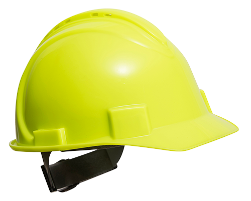 Safety Pro Vented Hard Hat, Yellow - Regular