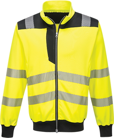PW3 Hi-Vis Sweatshirt, Yellow & Black - 5XL