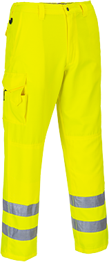 E046YERXS Hi-Vis Combat Trousers, Yellow - Extra Small