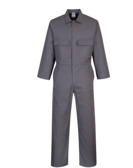 S999ZORXL Euro Work Polycotton Coverall, Zoom Gray - Extra Large -  Portwest