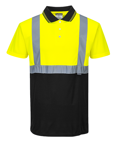 S479YBR5XL Hi-Vis 2-Tone Polo Shirt, Yellow & Black - 5XL -  Portwest