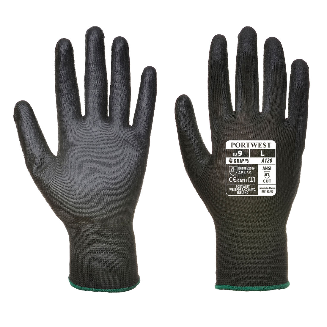 VA120K8RXS Vending PU Palm Glove, Black - Extra Small