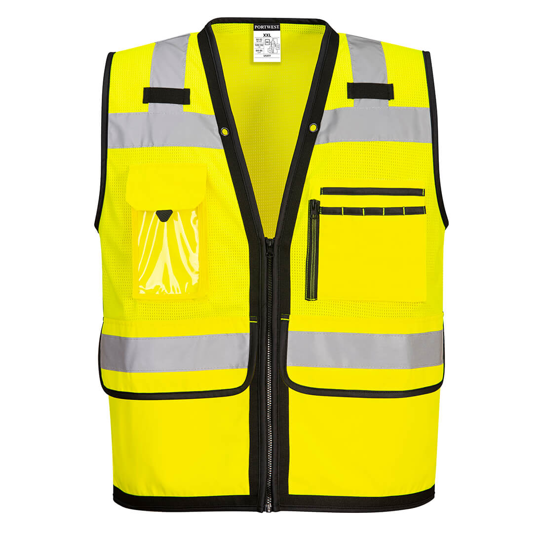 US378YERL Heavy Duty Surveyor Vest, Yellow - Large