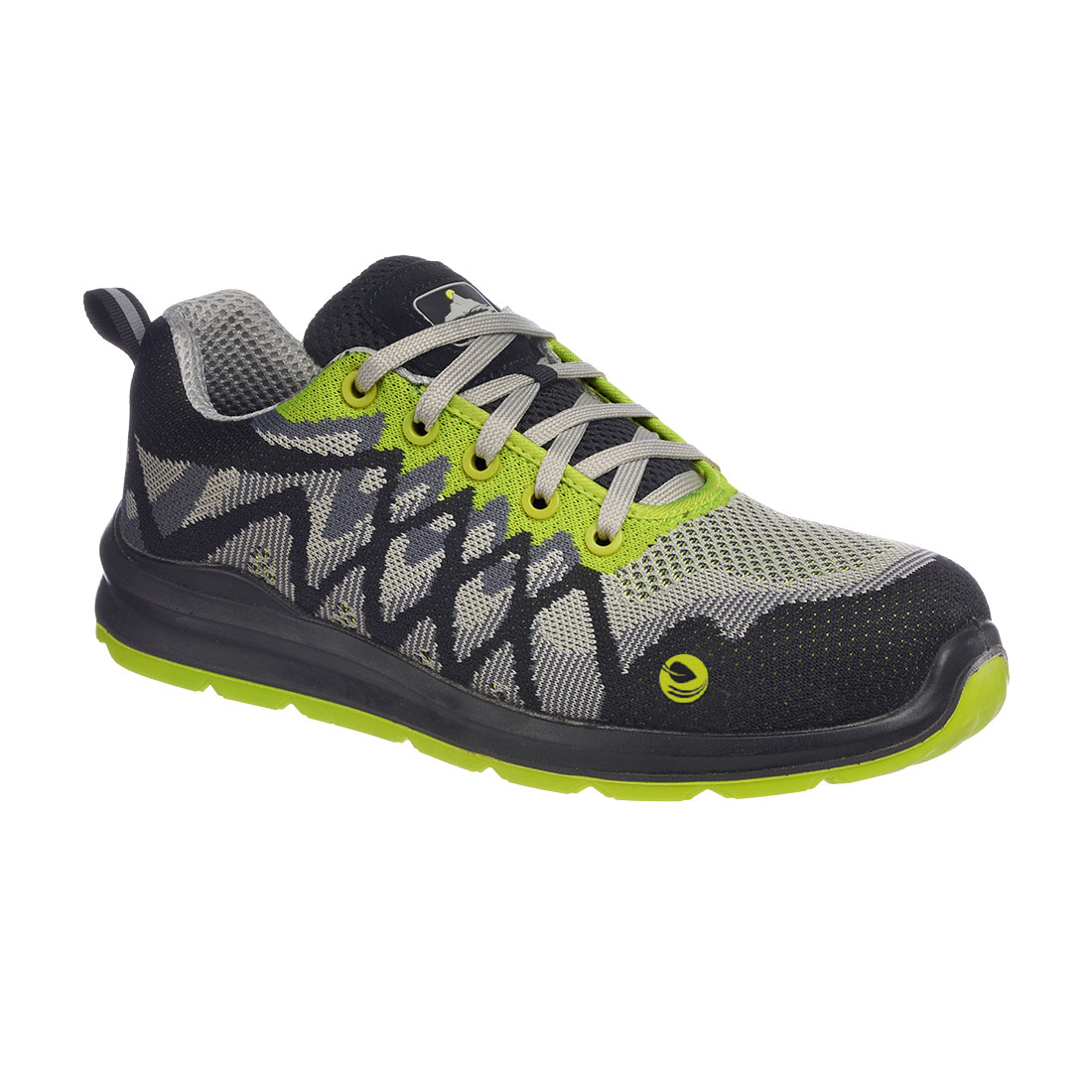 FC08BKY48 Mens Compositelite S1P Eco Safety Sneaker, Black & Yellow - Size 48